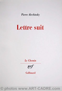 Lettre suit - "Le Chemin" - nrf 