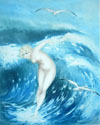 Venus in the waves (light blue) - La vague (bleu clair) Click to ZOOM