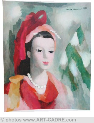 Portrait de femme en rouge Click to ZOOM