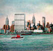 New York, Hudson Skyline Un  and Empire State Bldg. Clickez pour zoomer
